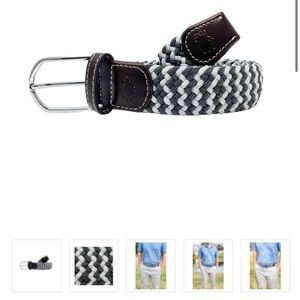 Gray and Black Woven Belt